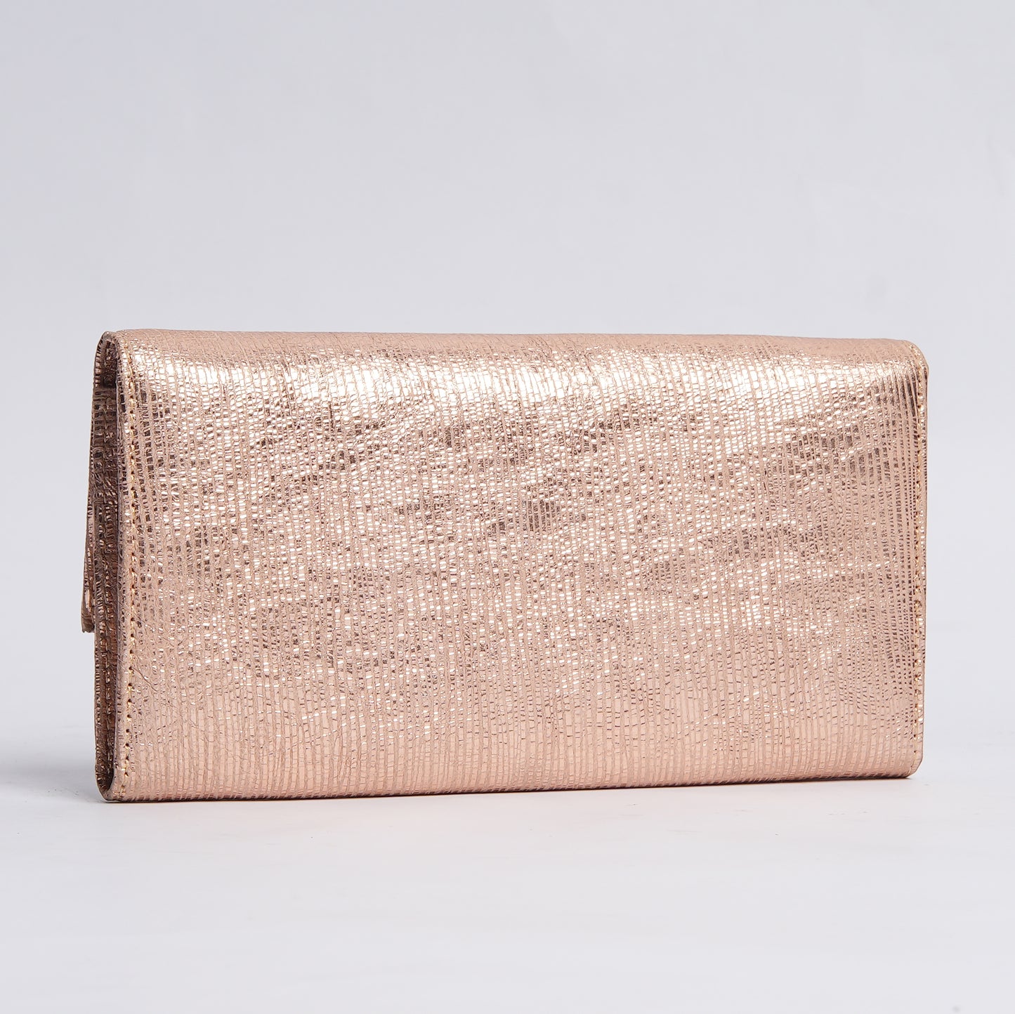 Luxe Leather Wallet Shimmering Peach