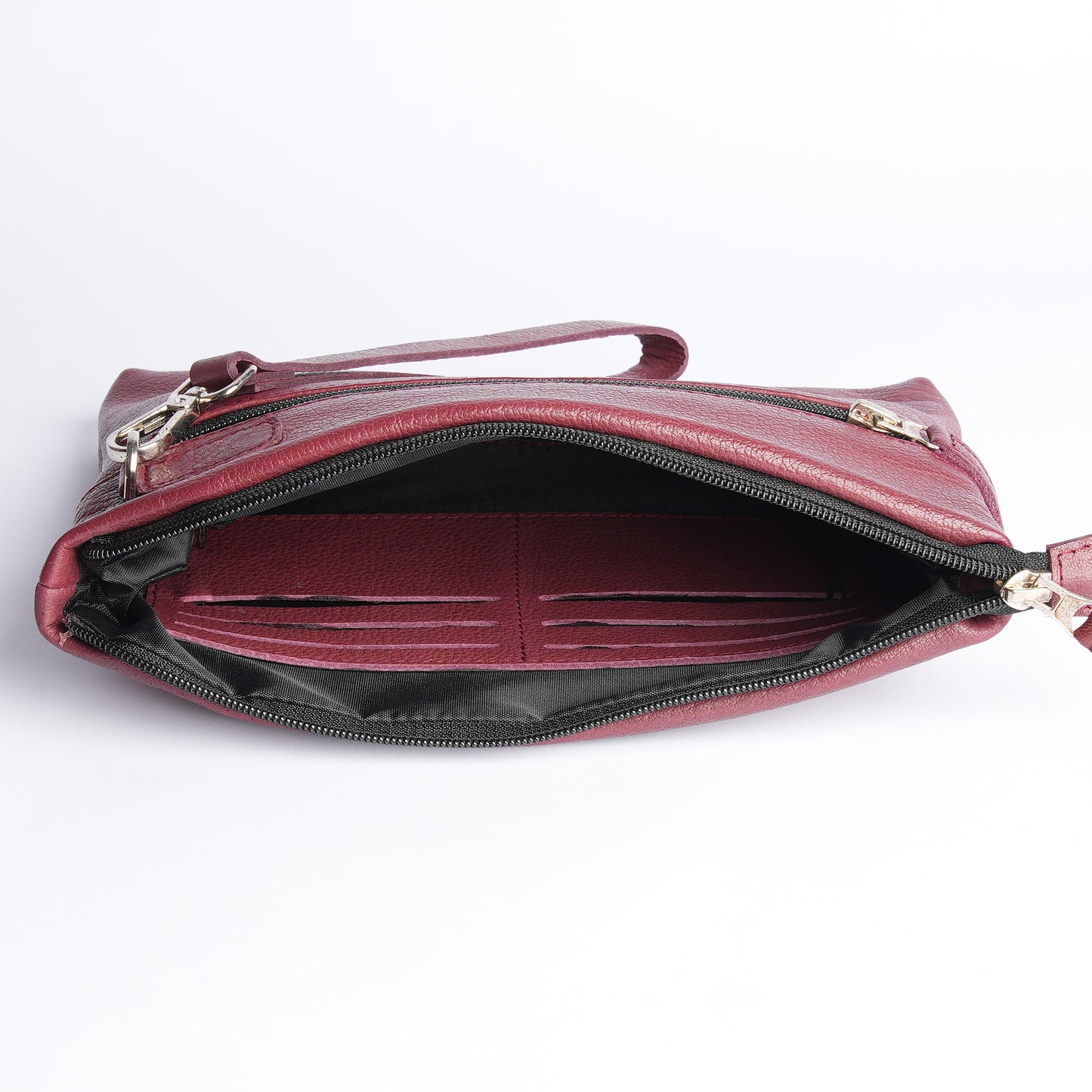 Handmade Leather Pouch Maroon