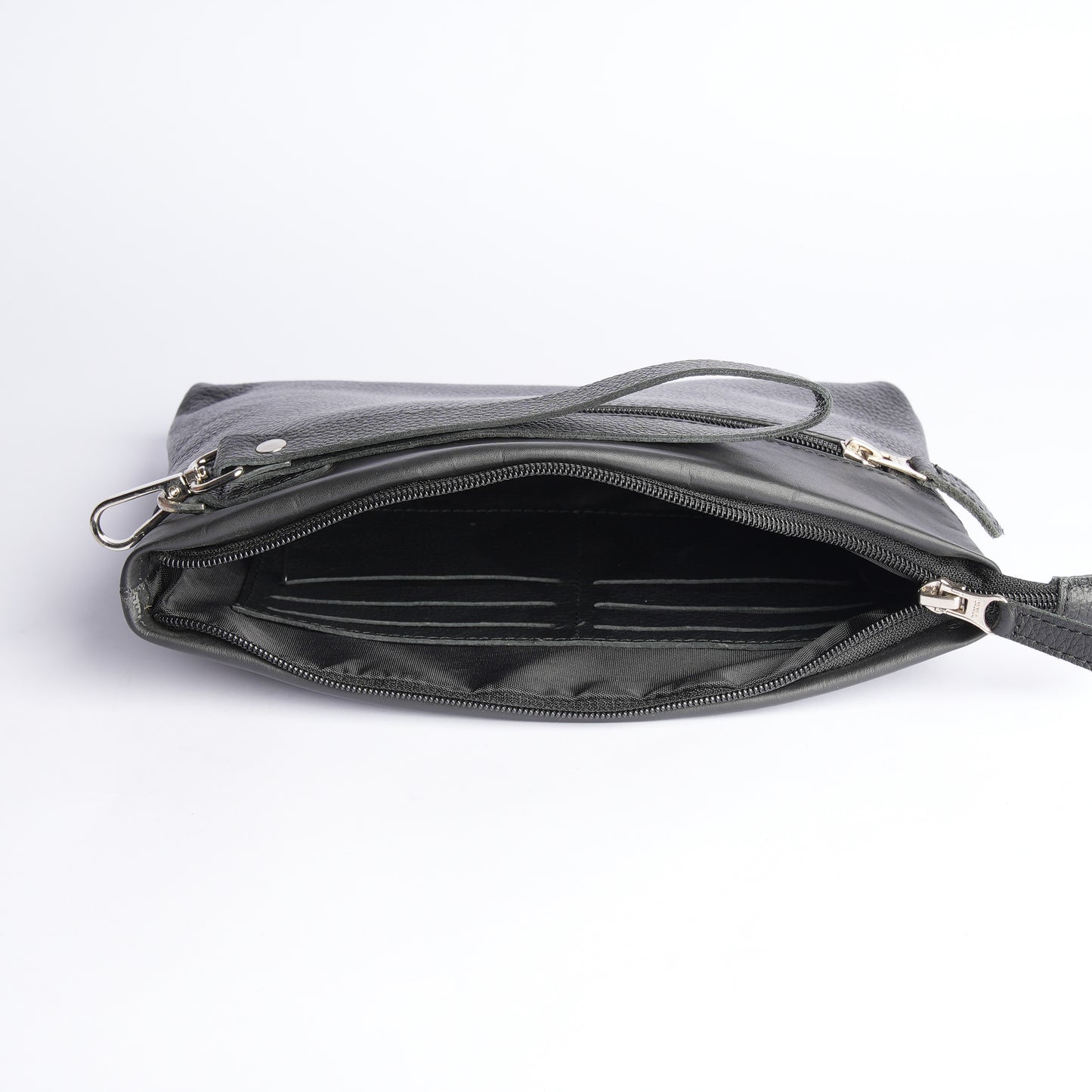 Handmade Leather Pouch Dark Grey