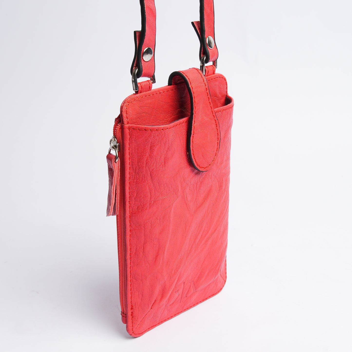Handmade Leather Mobile Red